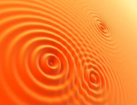 Oranges waves Illustrazione stock