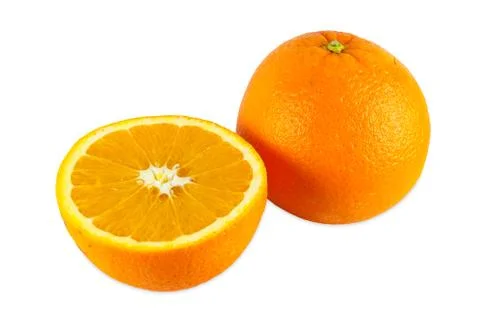 Oranges on white backgound Stock Photos