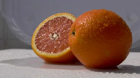 Oranges on a white background Stock Footage 159562713
