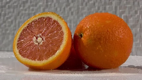 Oranges on a white background Stock Footage 159563033