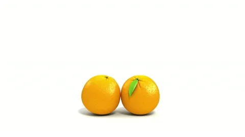 Oranges on white background. HD. Stock Footage 10881401