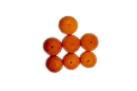 Oranges on white background I Stock Photos