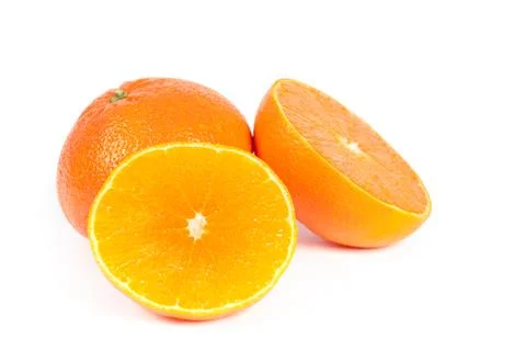 Oranges on white background 스톡 사진
