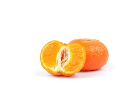 Oranges on white background Stock Photos