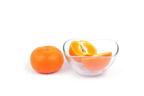 Oranges on white background Stock Photos