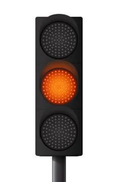 Orange/Yellow traffic light Stock Illustration