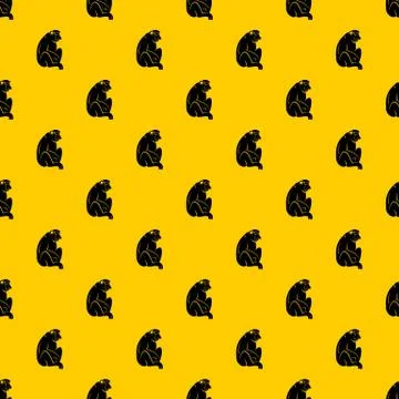 Orangutan pattern Illustrazione stock