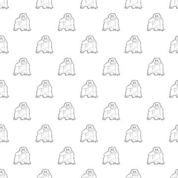 Orangutan pattern seamless Stock Illustration