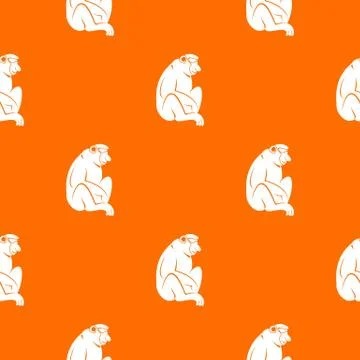Orangutan pattern seamless Illustrazione stock