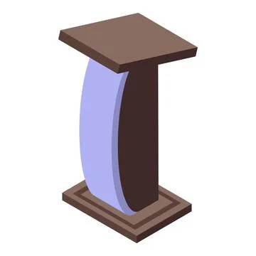 Orator tribune icon isometric vector. Raised speaker pulpit Stock Illustration