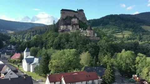 The ORAVA CASTLE in Slovakia Stock Footage 201473906