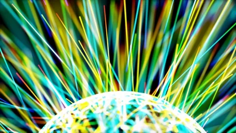 Orb with colorful lines Stock-Footage 82251764