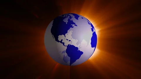Orb Earth Around Light Stock Footage 6003344