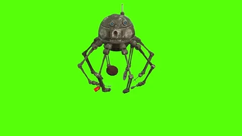 Orb Getting Hit Green Screen Animation 4k Rendering Vídeo Stock 263605006