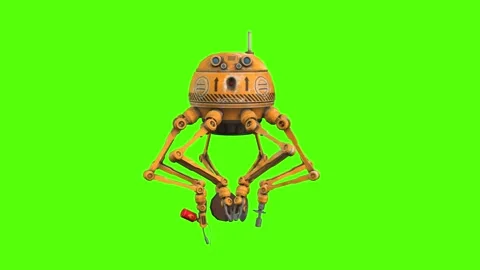 Orb Pliers up Green Screen Animation 4k Rendering Stock Footage 263604916