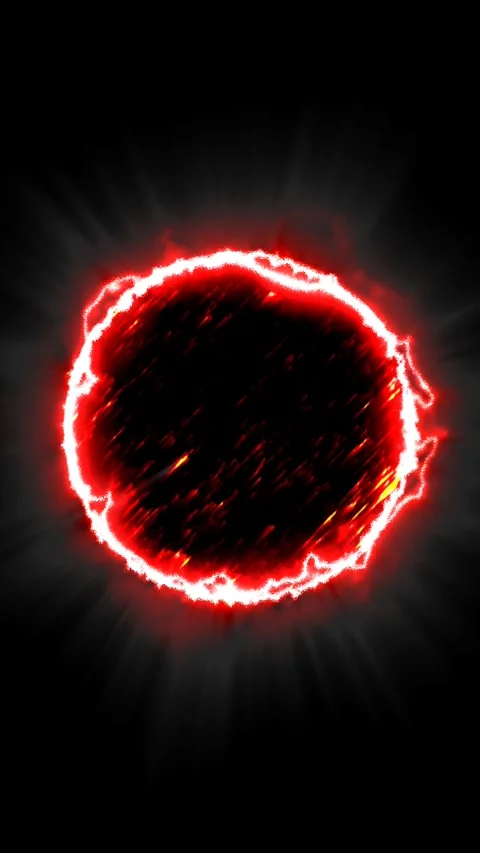 An orb of red plasma glows intensely, surrounded by a bright light Video stock 324712470