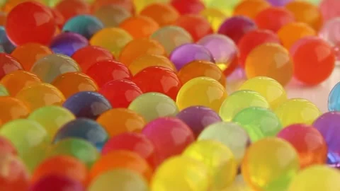 Orbis balls are falling and jumping. An entertaining video. Stock-Footage 252855086
