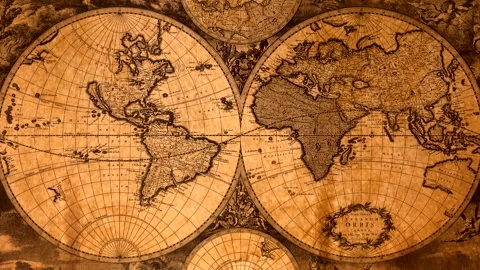 Orbis Hemisphere Map 库存影片 331702081