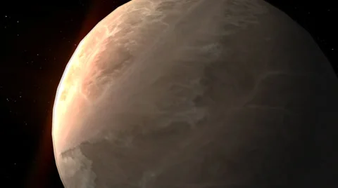 Orbit Around Alien Planet Stock Footage 33006243