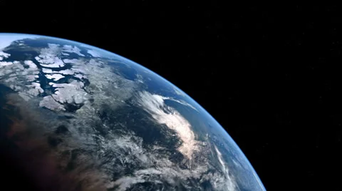 Orbit around CG Planet Earth 1080/24p Stock Footage 34922635
