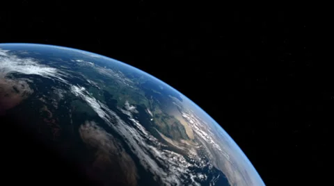Orbit around CG Planet Earth 1080/24p Stock Footage 34967800