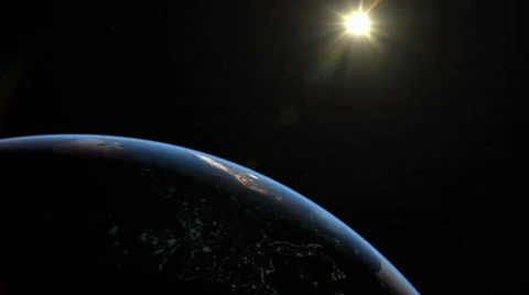 Orbit around CG Planet Earth 1080/24p Vídeo Stock 35215764