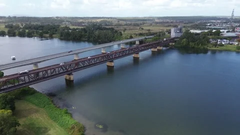 Orbit Around Grafton Bridge Stock Footage 334906058
