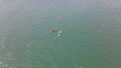 Orbit Around Kayaks Stock Footage 141481197