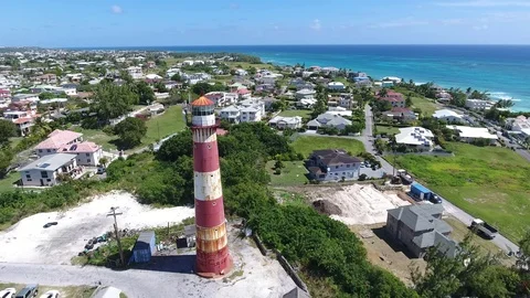 Orbit around a lighthouse with a drone Stock-Footage 88575584