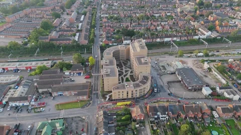 Orbit around Sterling Gardens Apartments in Newbury Stock Footage 293087553