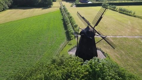 Orbit around windmill 2 Stock Footage 277158781