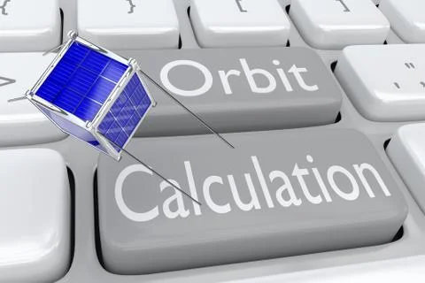 Orbit Calculation concept Stock Illustration