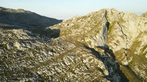ORBIT WITH DRONE IN MOUNTAIN Stock Footage 165991504