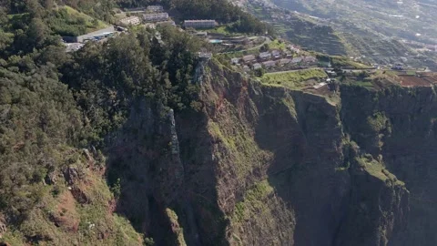 Orbit drone view of Cabo Girao Stock Footage 222613157