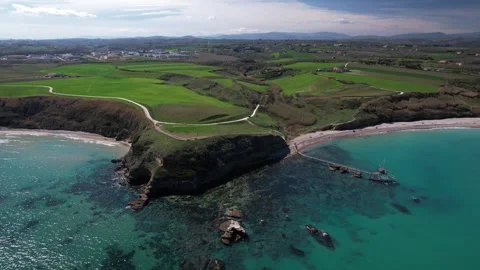 Orbit on the high cliff Stock Footage 318311051