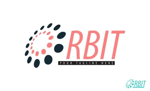 Orbit initial font logo modern templates design Illustrazione stock