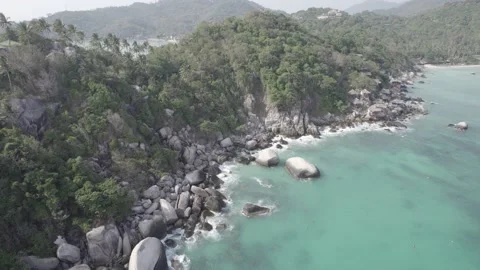 Orbit of Koh Tao Cliff face. Video stock 238424469