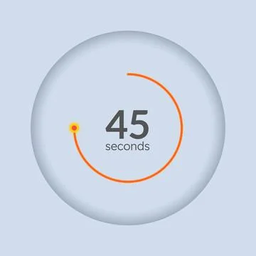 Orbit minimal circular countdown seconds 스톡 일러스트