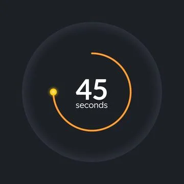 Orbit minimal countdown timer on dark background 스톡 일러스트