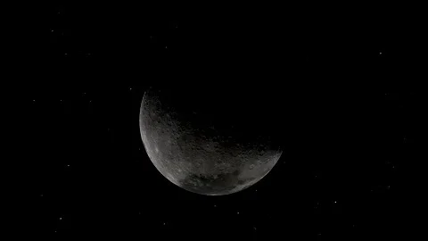 Orbit of the Moon. Stock Footage 142402705