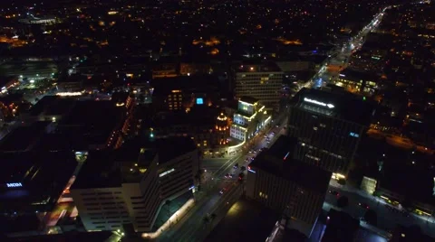 Orbit night beverly hills drone Vidéo 54748720
