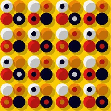 Orbit offset seamless pattern Illustrazione stock