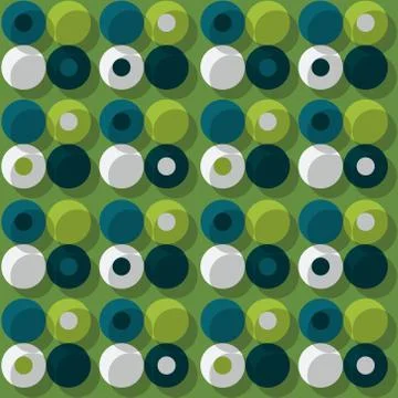 Orbit offset seamless pattern Illustrazione stock