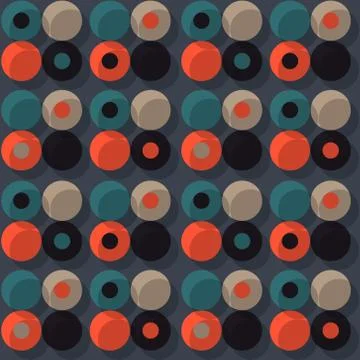 Orbit offset seamless pattern Stock Illustration