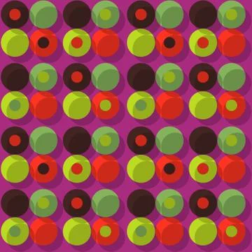 Orbit offset seamless pattern Illustrazione stock