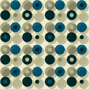 Orbit offset seamless pattern Illustrazione stock