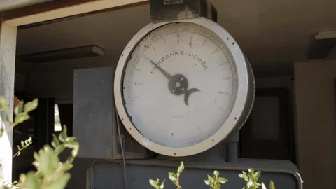 Orbit Old Railway Scale Stock Footage 91396257