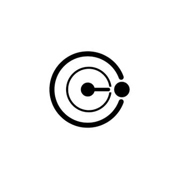 Orbit. Proton Nucleus Flat Vector Icon Stock Illustration