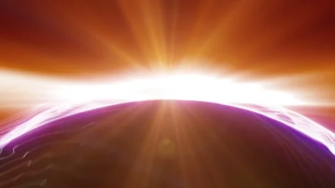 Orbit ray planet abstract Video stock 76918762