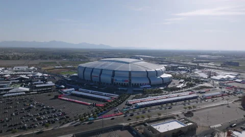 Orbit right to left State Farm Stadium 2023 Super Bowl LVII Stock Footage 232333623